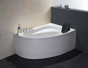 Alternate Image for Eago 59" Acrylic Corner Neo-angle Round Bathtub, White, AM161-L