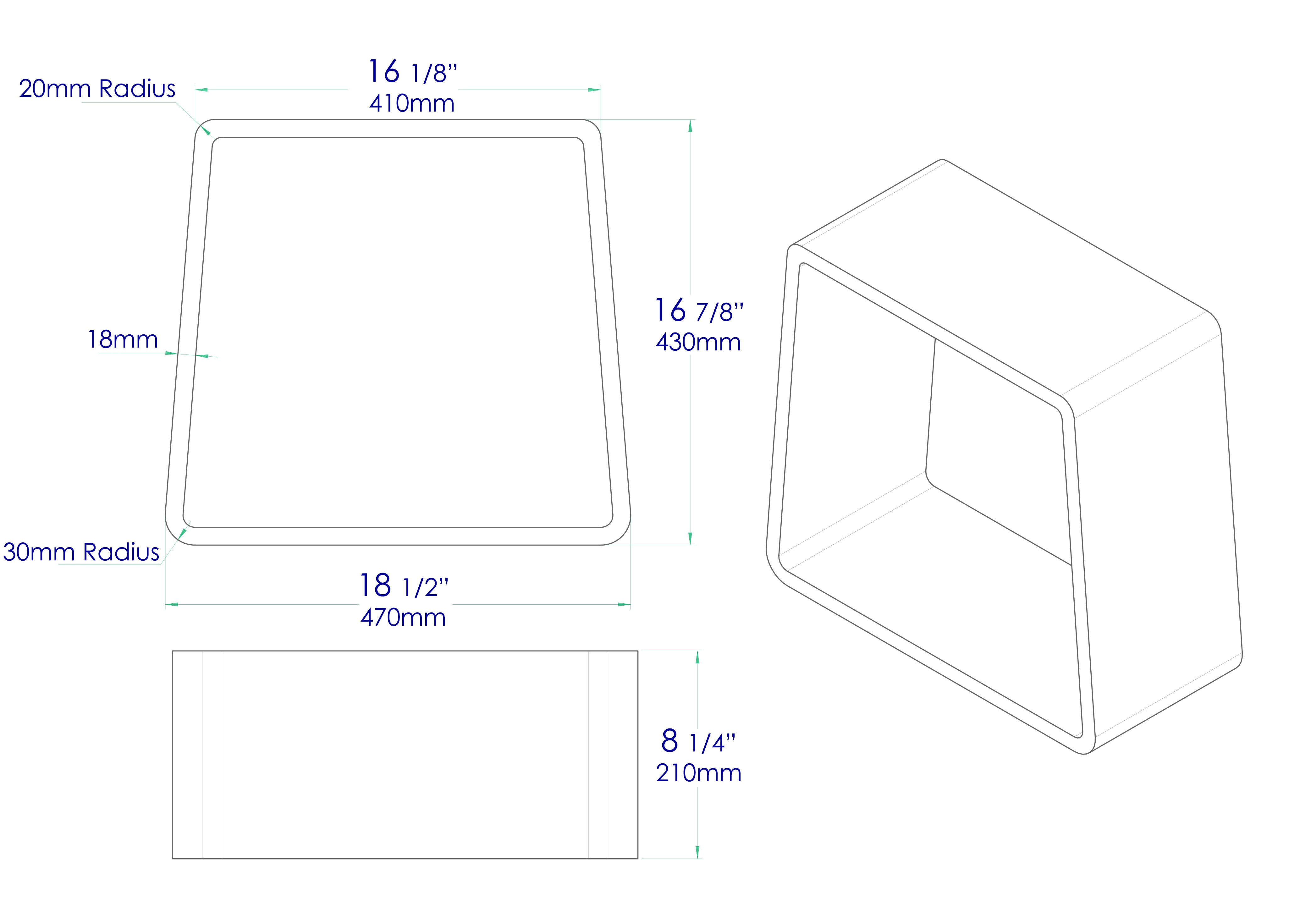 Alternative View of ALFI brand ABST55 White Matte Solid Surface Resin Bathroom / Shower Stool