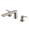 TOTO GS Two-Handle Deck-Mount Roman Tub Filler Trim, Brushed Nickel, Brass, TBG03201U#BN