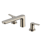 TOTO GS Two-Handle Deck-Mount Roman Tub Filler Trim, Brushed Nickel, Brass, TBG03201U#BN