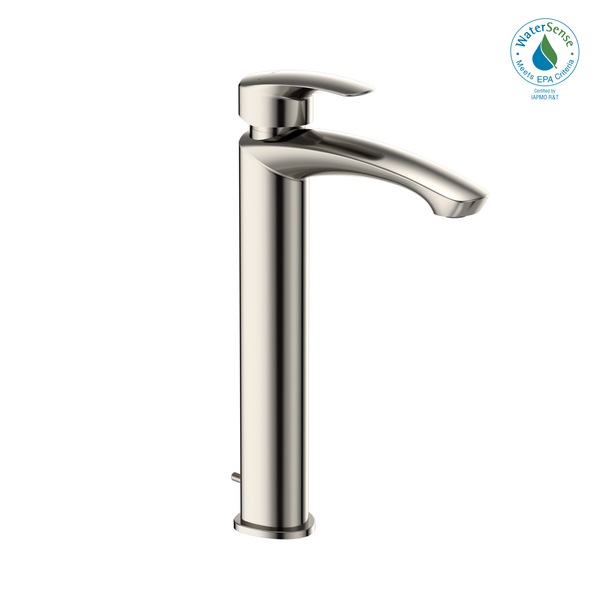 TOTO GM 1.2 GPM Single Handle Vessel Bathroom Sink Faucet with COMFORT GLIDE Technology, Polished Nickel, Brass, TLG09305U#PN