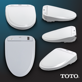 TOTO WASHLET S300e Electronic Bidet Toilet Seat with EWATER+ Cleansing, Round, Cotton White, Plastic, SW573#01