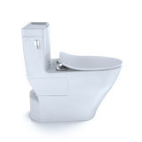 TOTO Legato One-Piece Elongated 1.28 GPF Toilet with CEFIONTECT and SoftClose Seat, WASHLET+ Ready, Cotton White, Vitreous China, MS624234CEFG#01