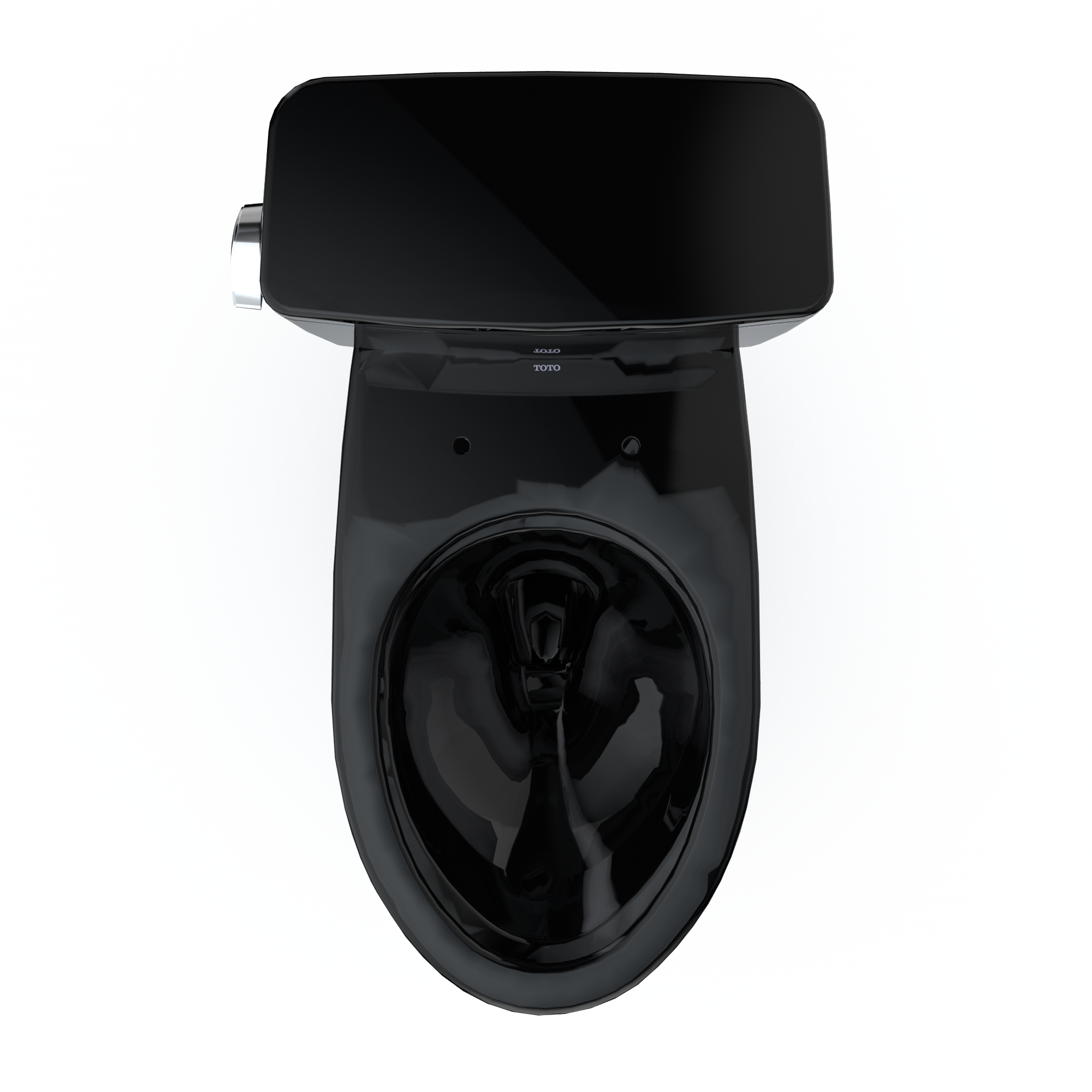 TOTO Drake Two-Piece Elongated 1.28 GPF Universal Height TORNADO FLUSH Toilet, Ebony, Vitreous China, CST776CEF#51