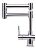 ALFI Solid Polished Stainless Steel Retractable Single Hole Kitchen Faucet, AB2038-PSS