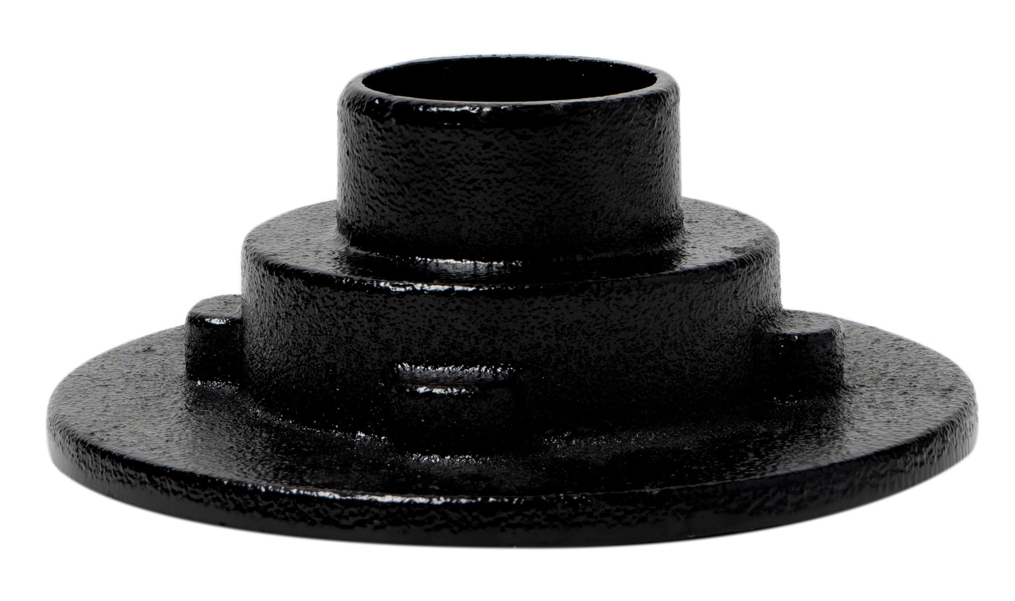 ALFI brand ABDB55CI Cast Iron Shower Drain Base with Rubber Fitting, Black