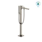 TOTO GE Single-Handle Free Standing Tub Filler with Handshower, Polished Nickel, Brass, TBG07306U#PN