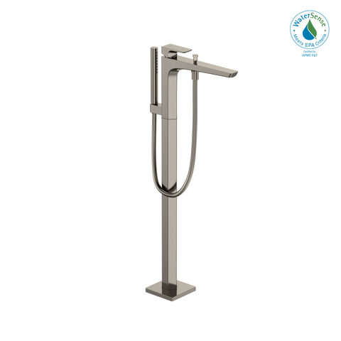 TOTO GE Single-Handle Free Standing Tub Filler with Handshower, Polished Nickel, Brass, TBG07306U#PN