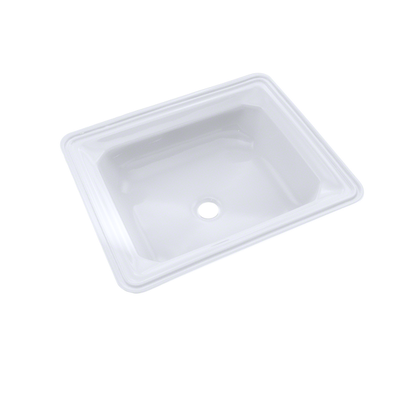 TOTO Guinevere Rectangular Undermount Bathroom Sink with CEFIONTECT, Cotton White, Vitreous China, LT973G#01