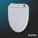 TOTO WASHLET S300e Electronic Bidet Toilet Seat with EWATER+ Cleansing, Round, Cotton White, Plastic, SW573#01