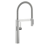 Blanco Culina II Pull-Down Dual-Spray Touchless Sensor Kitchen Faucet, PVD Steel, 1.5 GPM, Brass, 527470