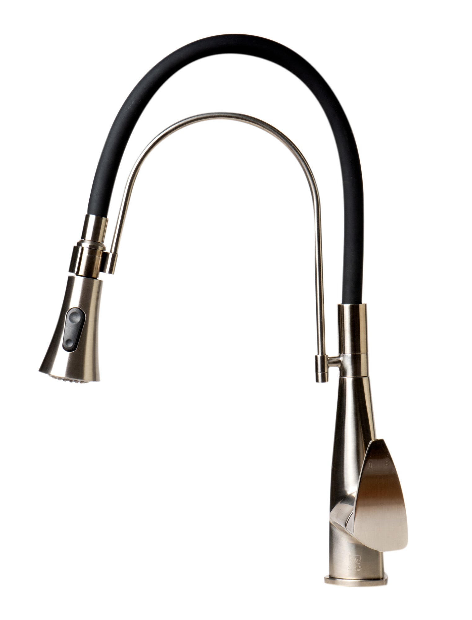 ALFI brand 1.8 GPM Lever Gooseneck Spout Touch Kitchen Faucet, Modern, Gray, Brushed Nickel, ABKF3001-BN