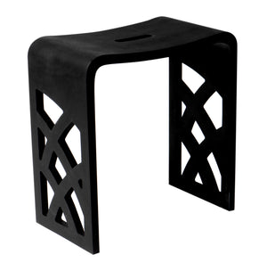Alternate Image for ALFI brand ABST88BM Black Matte Solid Surface Resin Bathroom / Shower Stool