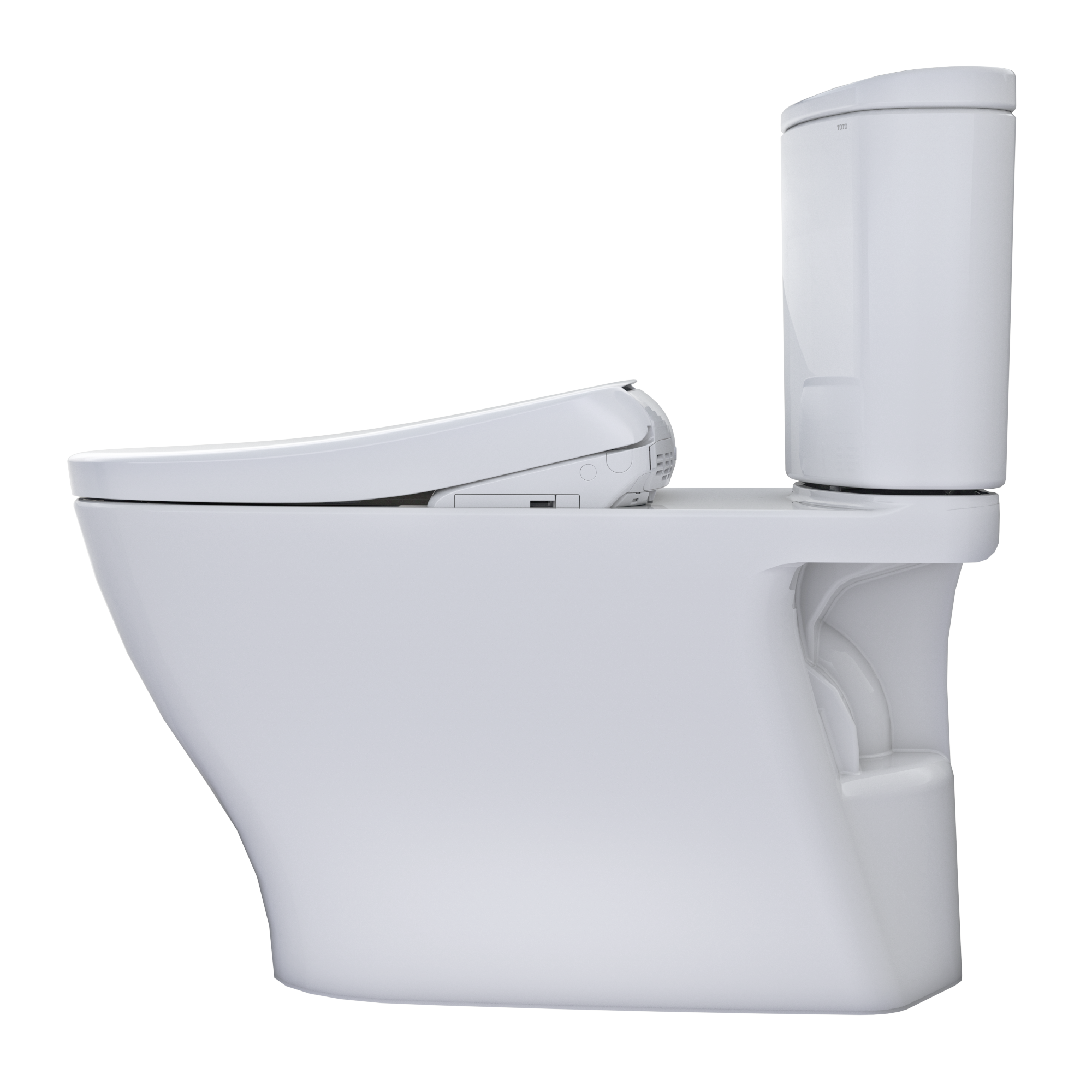 TOTO WASHLET+ Nexus 1G Two-Piece Elongated 1.0 GPF Toilet with Auto Flush S7A Contemporary Bidet Seat, Cotton White, Vitreous China|Plastic, MW4424736CUFGA#01