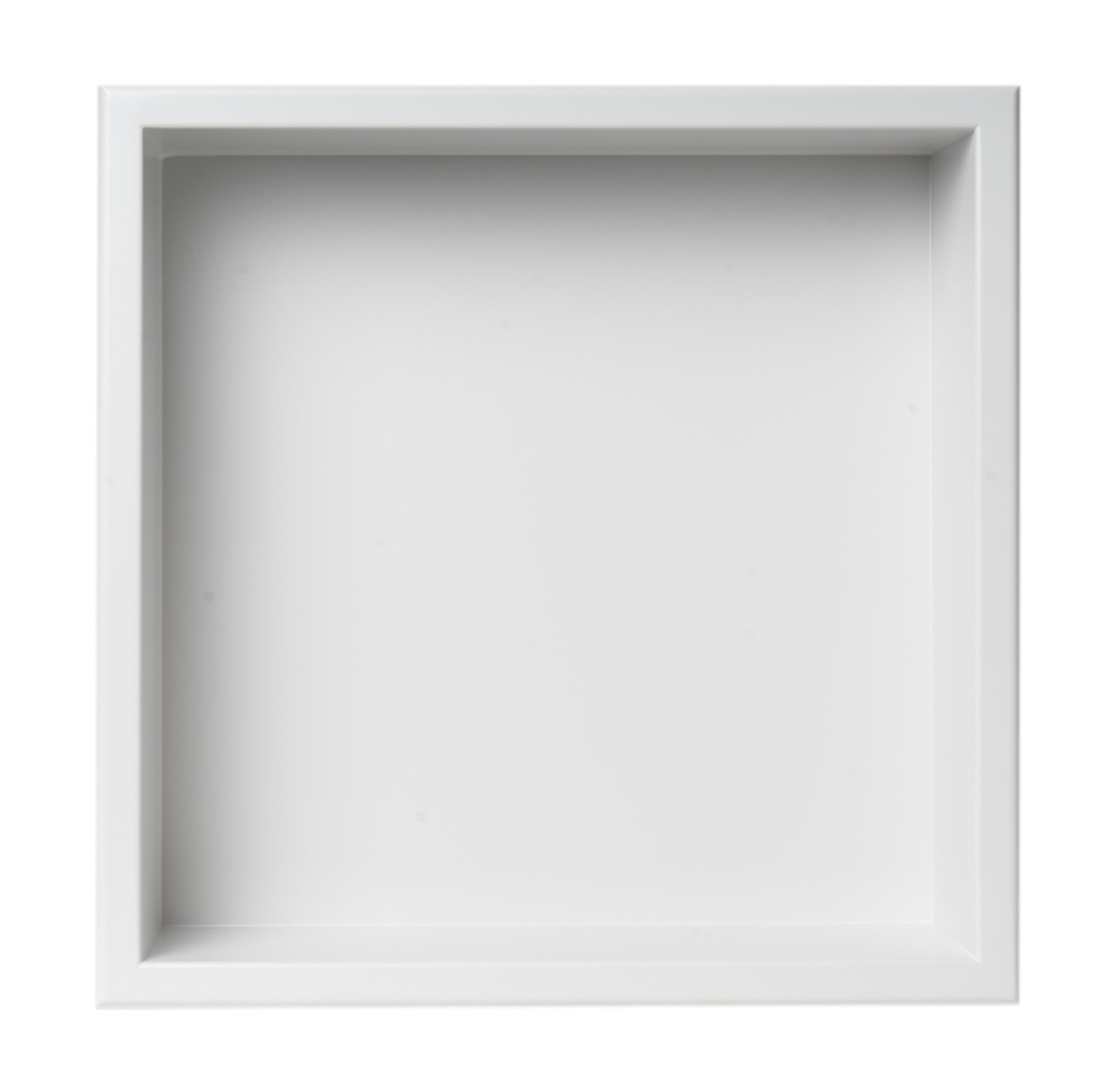 ALFI brand ABNC1616-W 16" x 16" White Matte Stainless Steel Square Single Shelf Bath Shower Niche, 20 Gauge