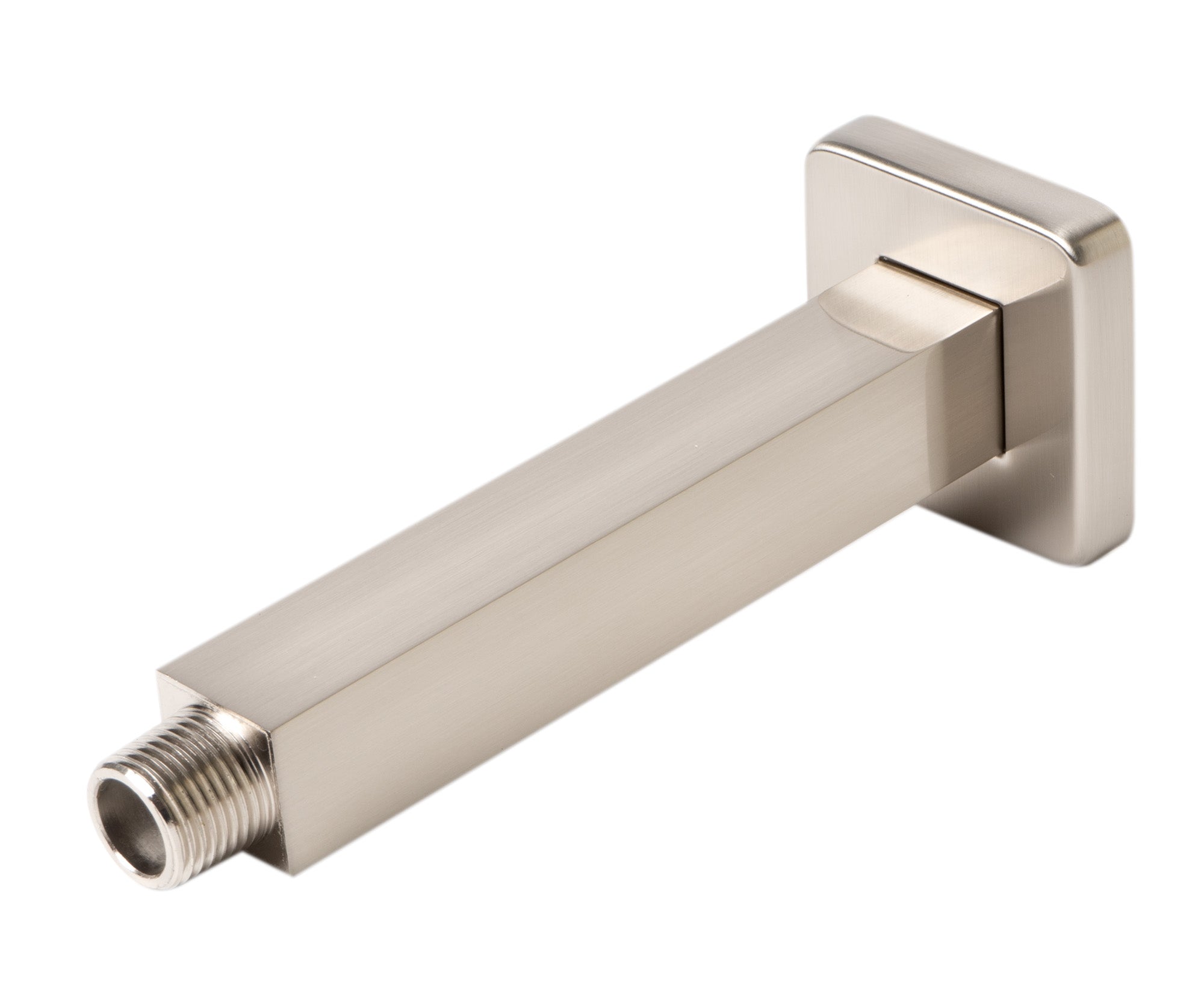 ALFI brand ABSA6S-BN Brushed Nickel 6" Square Ceiling Shower Arm, Brass, Black