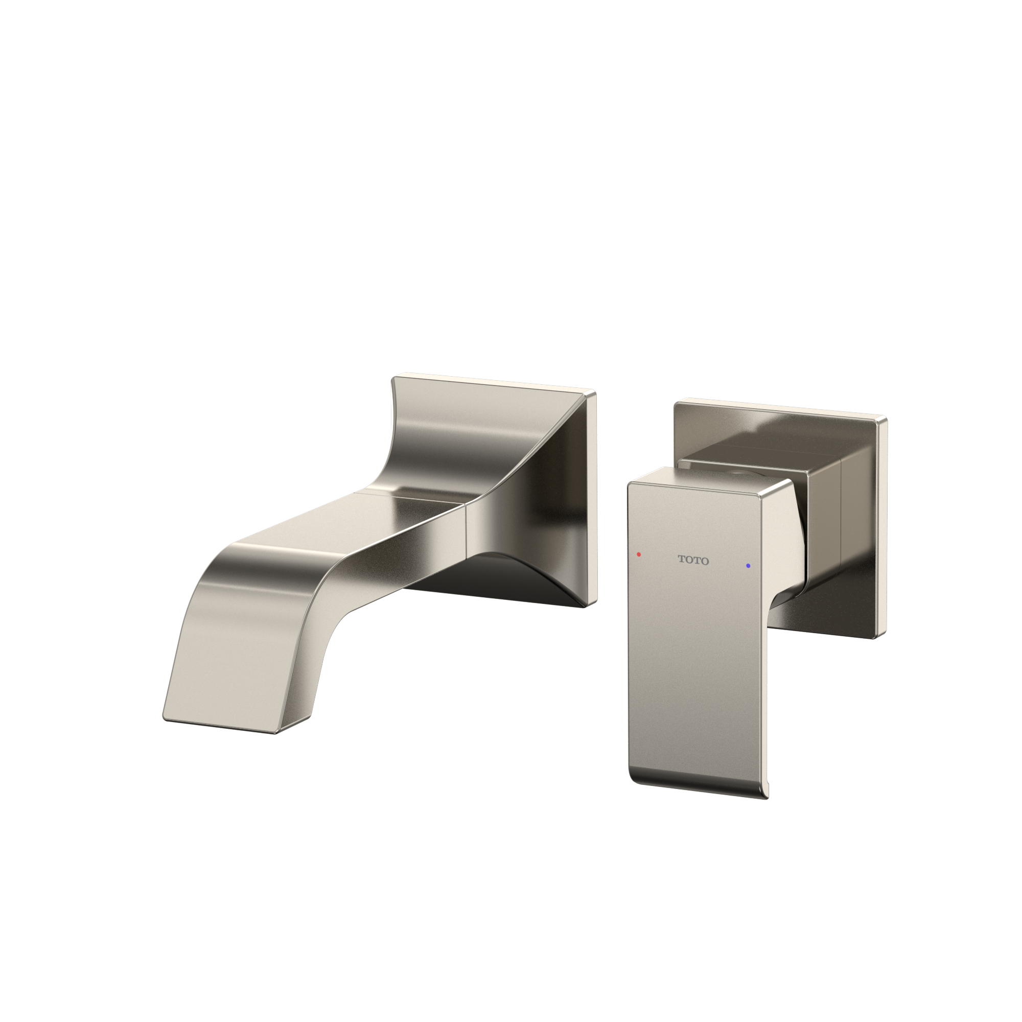 TOTO GC 1.2 GPM Wall-Mount Single-Handle Bathroom Faucet with COMFORT GLIDE Technology, Polished Nickel, Brass, TLG08307U#PN