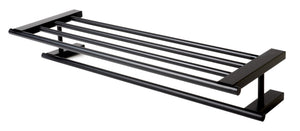 Alternate Image for ALFI brand AB9564-BM Black Matte 26" Towel Bar & Shelf, Brass