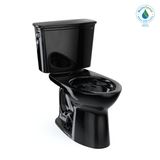 TOTO Drake Transitional Two-Piece Elongated 1.28 GPF Universal Height TORNADO FLUSH Toilet, Ebony, Vitreous China, CST786CEF#51