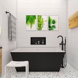 ALFI brand 59" Acrylic Free Standing Rectangle Soaking Bathtub, Black, AB8834