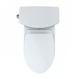 TOTO Vespin II 1G Two-Piece Elongated 1.0 GPF Universal Height Toilet with CEFIONTECT and SS124 SoftClose Seat, WASHLET+ Ready, Cotton White, Vitreous China|Plastic, MS474124CUFG#01