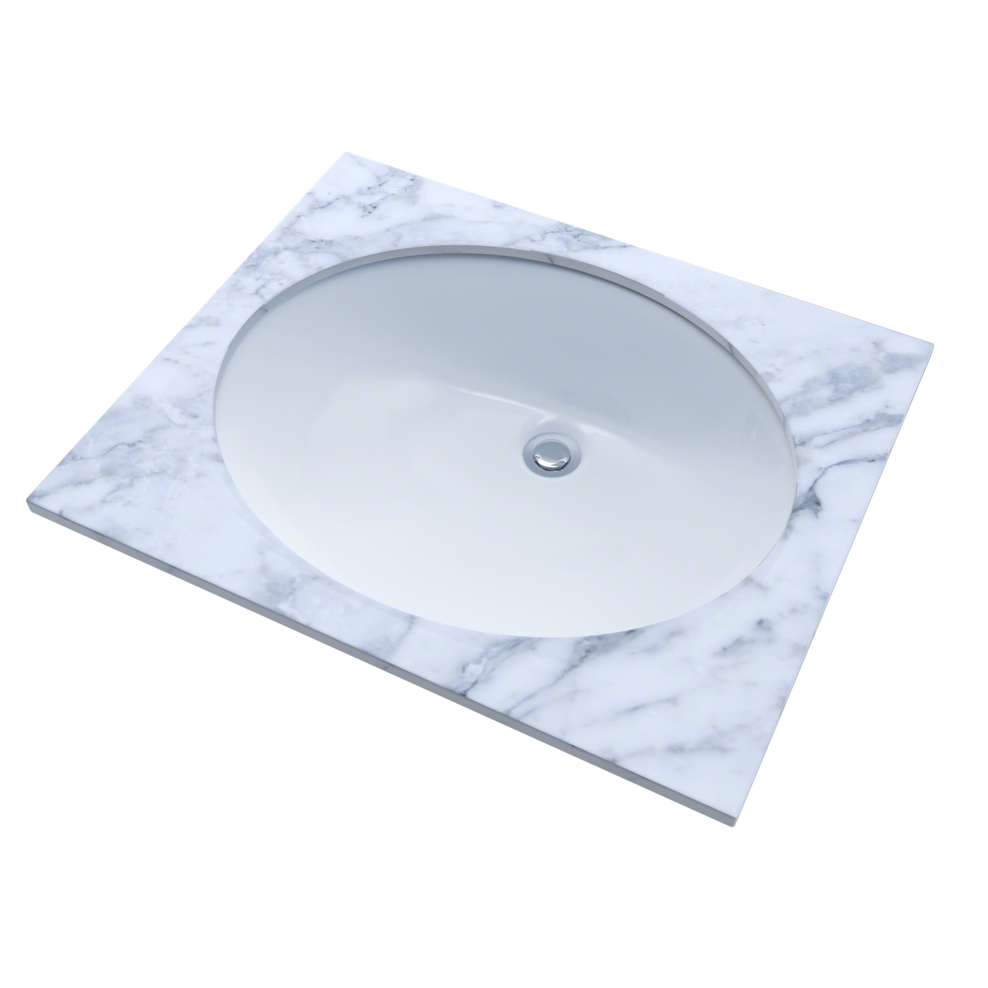 TOTO Rendezvous Oval Undermount Bathroom Sink with CEFIONTECT, Cotton White, Vitreous China, LT579G#01