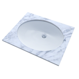 TOTO Rendezvous Oval Undermount Bathroom Sink with CEFIONTECT, Cotton White, Vitreous China, LT579G#01