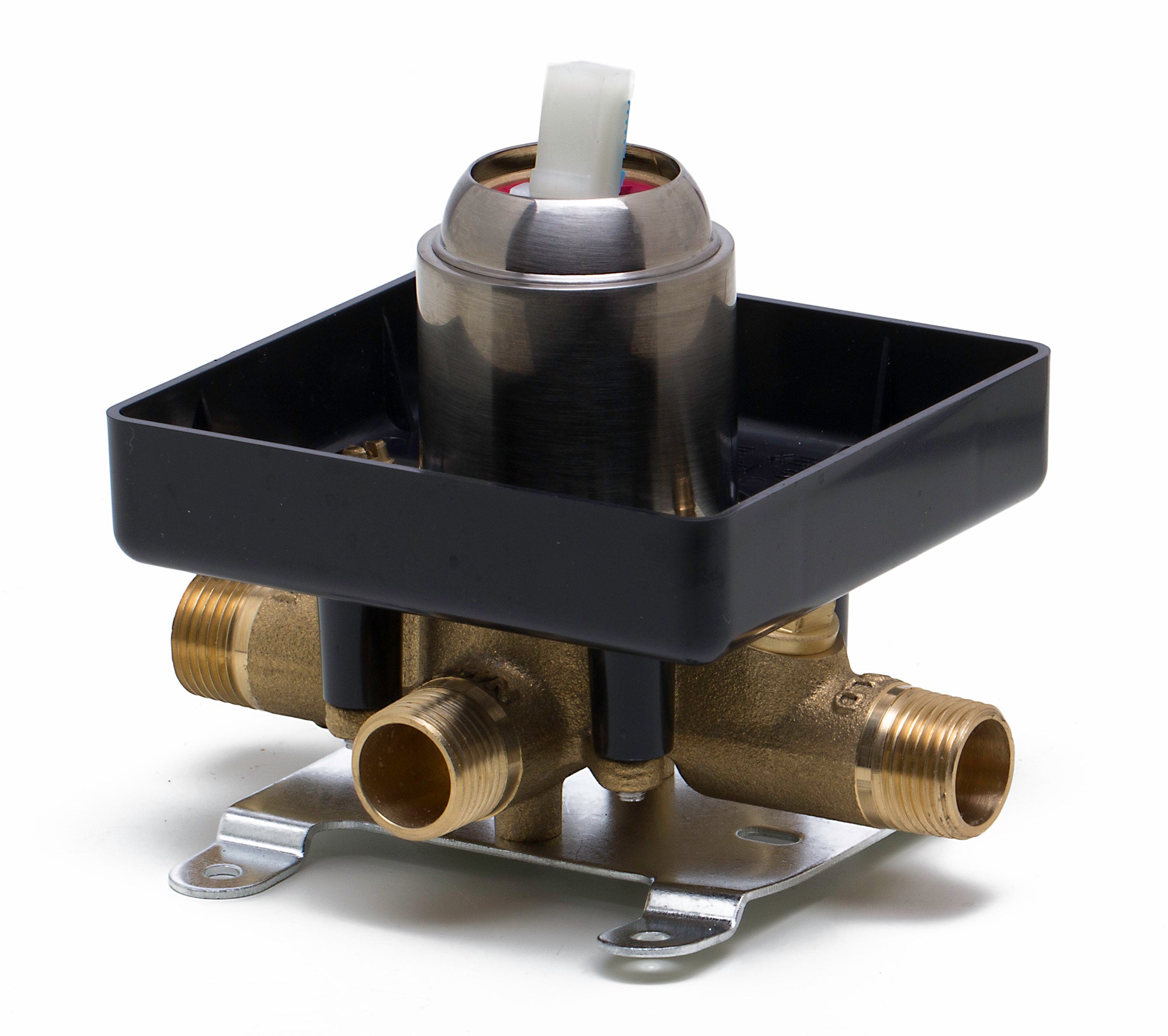 Alternative View of ALFI brand AB3001-BN Brushed Nickel Shower Valve Mixer with Rounded Lever Handle, Brass