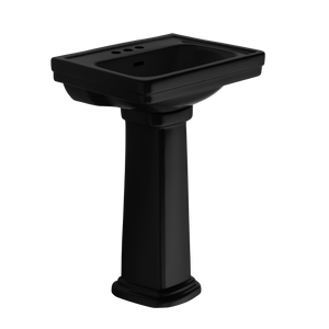 Alternate Image for TOTO Promenade 24" x 19-1/4" Rectangular Pedestal Bathroom Sink for 4 inch Center Faucets, Ebony, Vitreous China, LPT532.4N#51