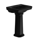 TOTO Promenade 24" x 19-1/4" Rectangular Pedestal Bathroom Sink for 4 inch Center Faucets, Ebony, Vitreous China, LPT532.4N#51