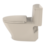 TOTO Nexus 1G One-Piece Elongated 1.0 GPF Universal Height Toilet with CEFIONTECT and SS124 SoftClose Seat, WASHLET+ Ready, Bone, Vitreous China, MS642124CUFG#03