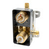 ALFI brand AB2601-PC Polished Chrome Square Knob 1 Way Thermostatic Shower Mixer, Brass