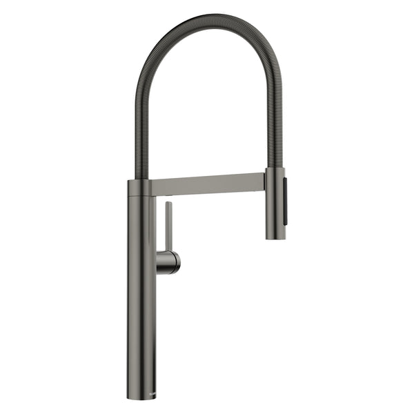 Blanco Culina II Semi-Pro Pull-Down Dual-Spray Kitchen Faucet, Satin Dark Steel, 1.5 GPM, Brass, 527475