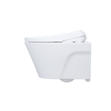 TOTO WASHLET+ AP Wall-Hung Elongated Toilet with S7 Contemporary Bidet Seat and DuoFit In-Wall 0.9 and 1.28 GPF Dual-Flush Tank System, Matte Silver, Vitreous China|Plastic, CWT4264726CMFG#MS