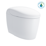 Toto NEOREST RS Dual Flush 1.0 or 0.8 GPF Toilet with Integrated Bidet Seat and EWATER+, Cotton White, Vitreous China|Plastic, MS8341CUMFG#01