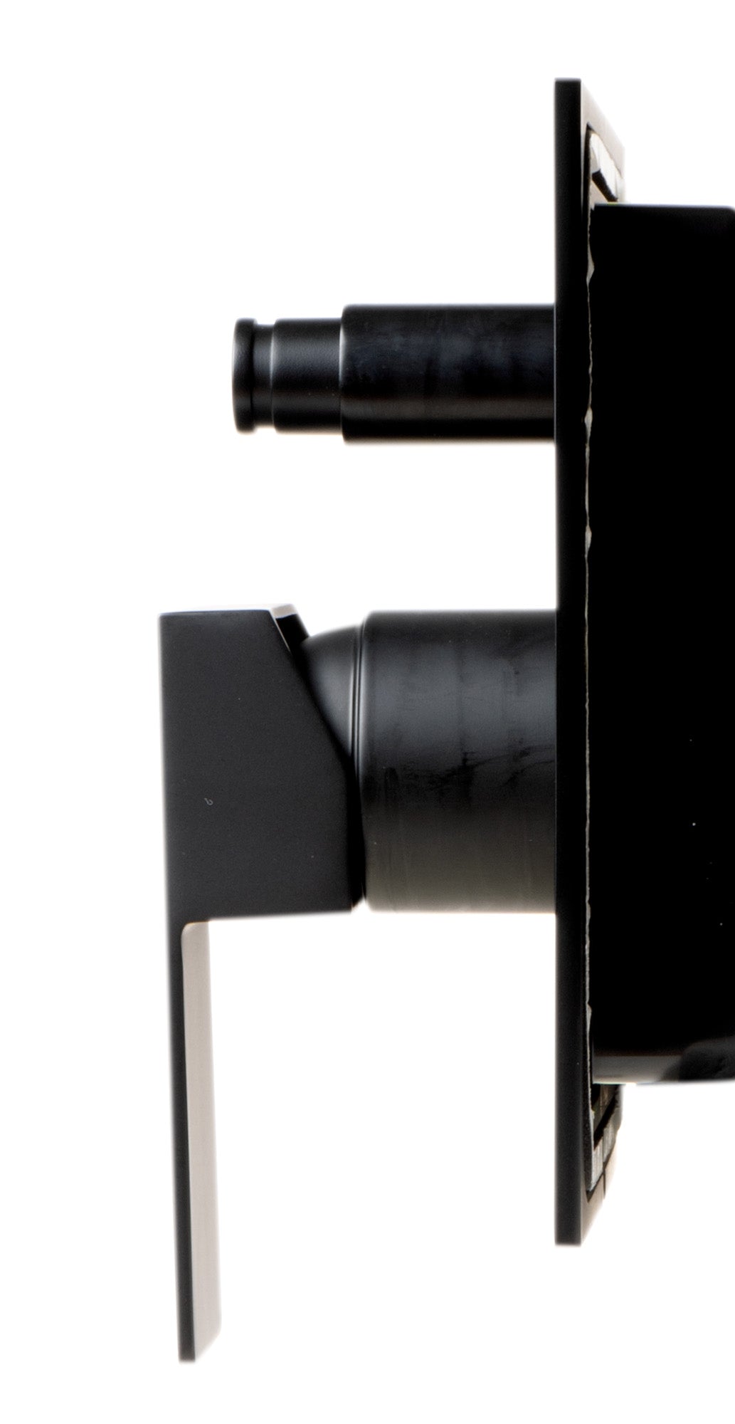 ALFI brand AB5601-BM Black Matte Shower Valve with Square Lever Handle and Diverter, Brass