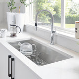 Blanco Quatrus 32" Undermount Stainless Steel Kitchen Sink, Satin Polish, 18 Gauge, No Faucet Hole, 443052