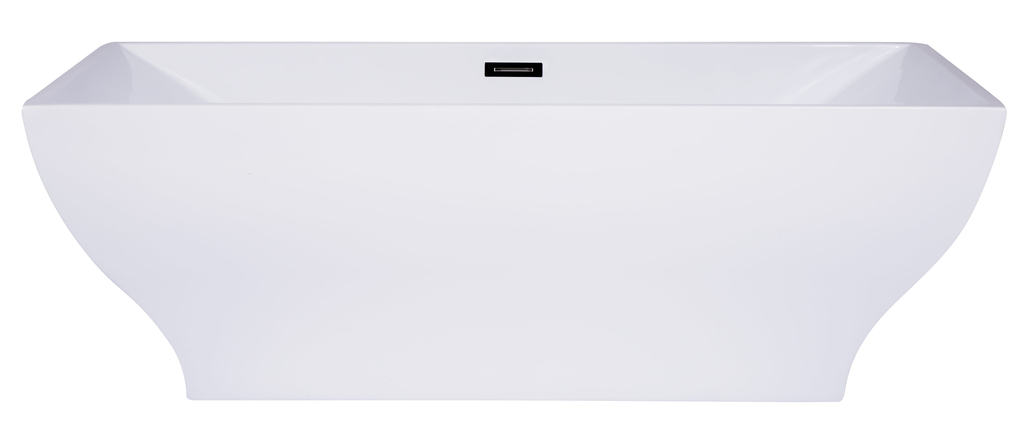 Alternative View of ALFI brand 67" Acrylic Free Standing Rectangle Soaking Bathtub, White, AB8840