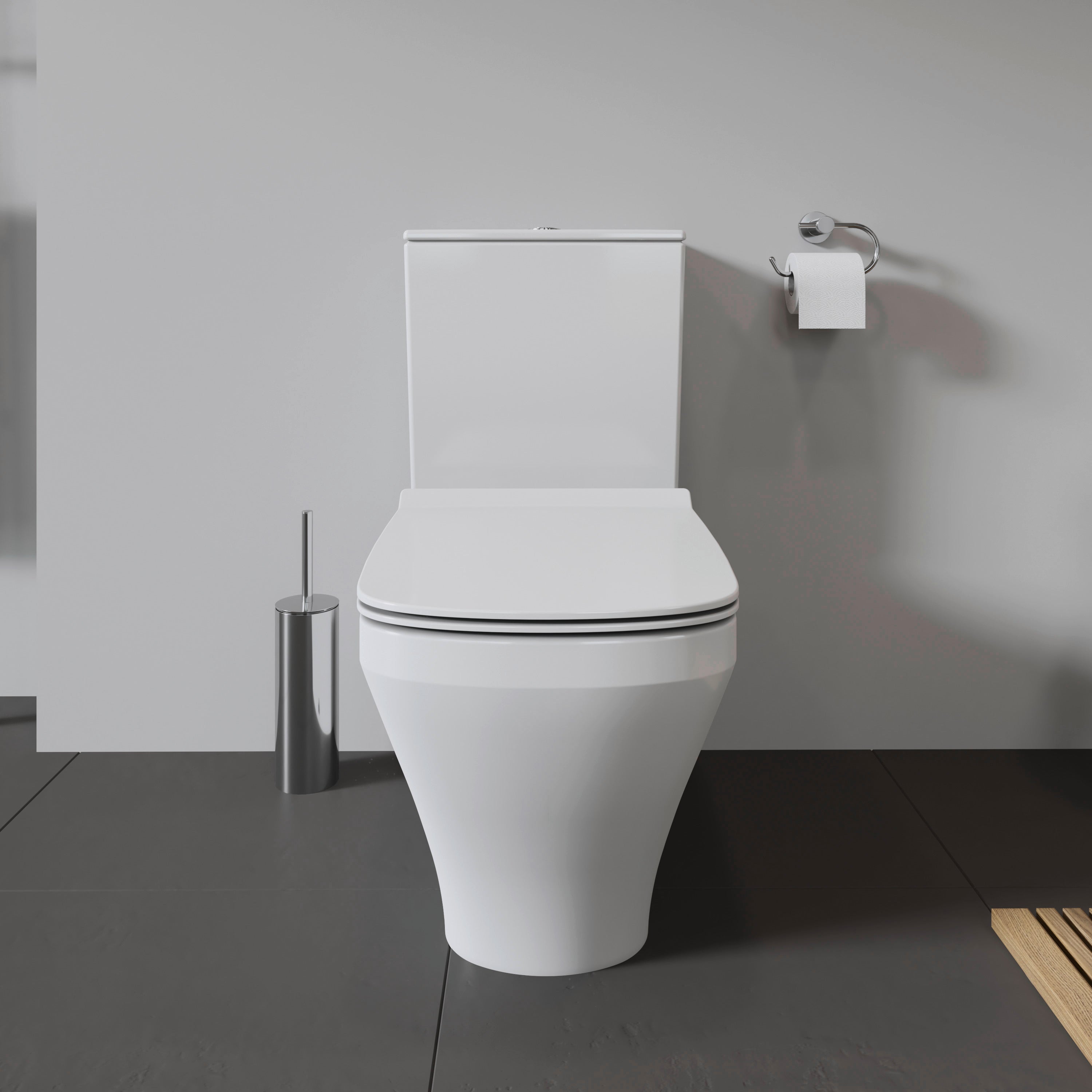 DuraStyle Elongated Slow Close Toilet Seat in White