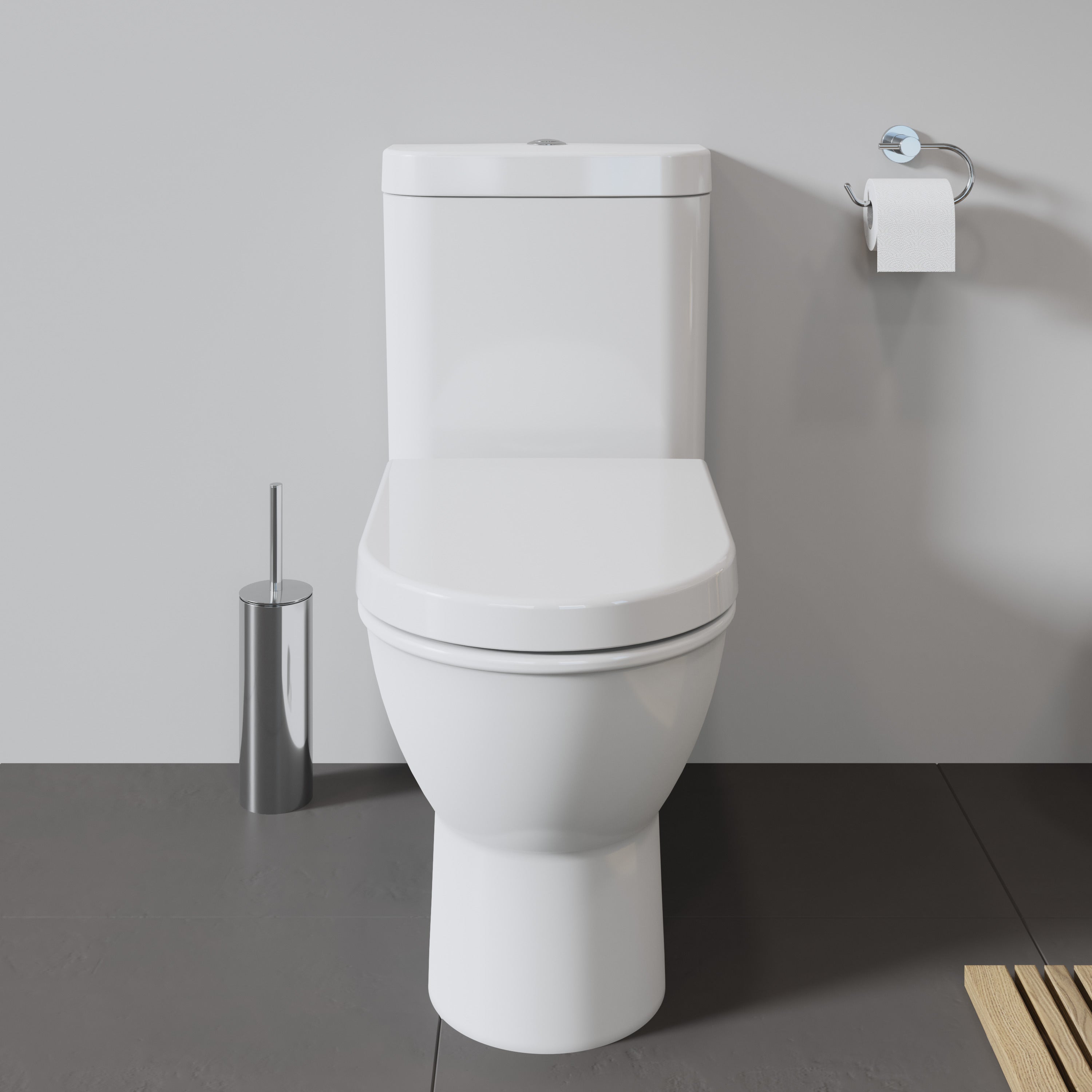 Starck 3 Elongated Slow Close Toilet Seat in White