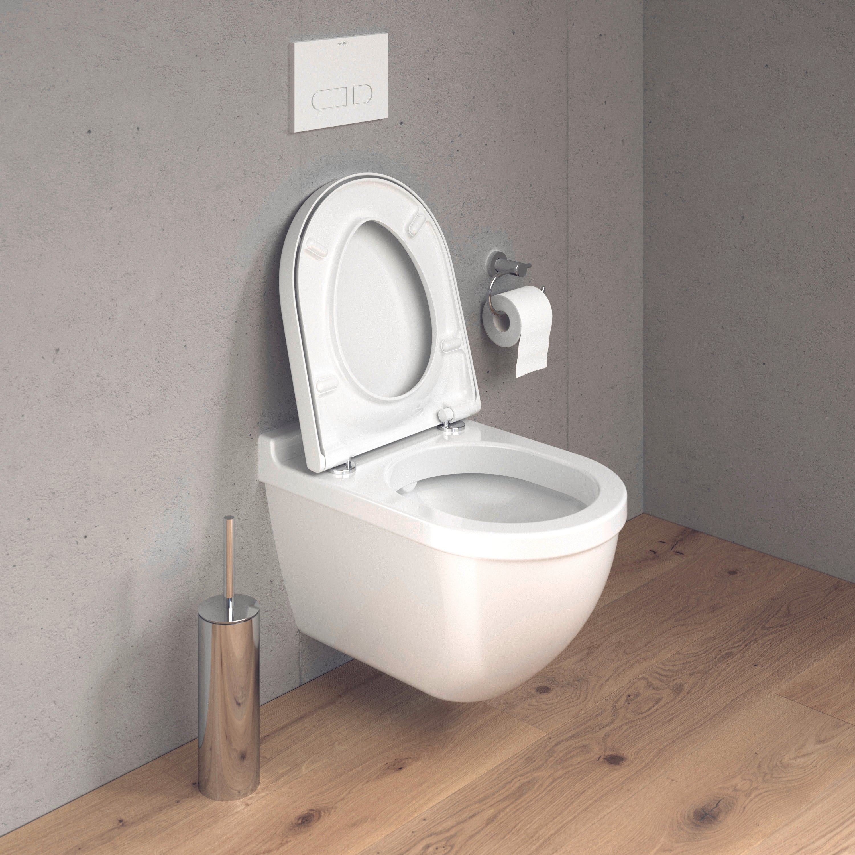 Starck 3 Elongated Slow Close Toilet Seat in White