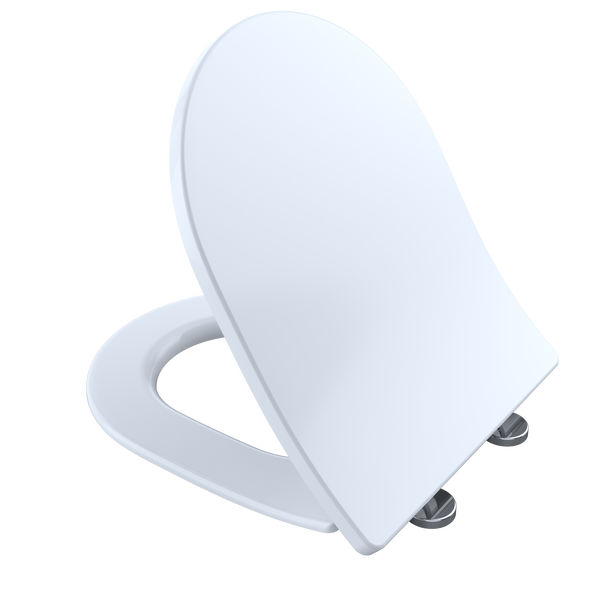 TOTO SoftClose Slim D-Shape Non-Slamming Seat and Lid for RP Wall-Hung Toilet, Cotton White, Urea Resin, SS247R#01