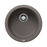 Blanco Rondo 18" Round Silgranit Bar/Prep Sink, Volcano Gray, No Faucet Hole, 527416