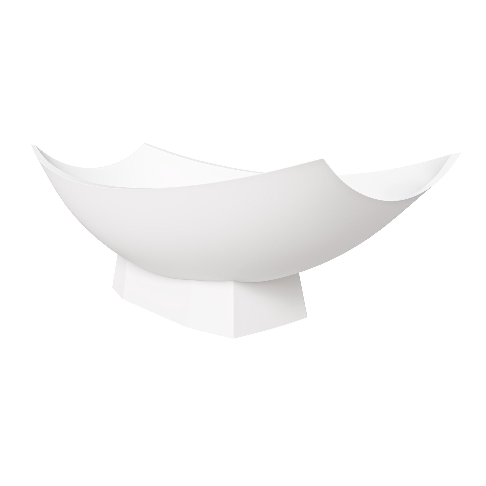 ALFI brand 71" Solid Surface Resin Free Standing Oval Bathtub, Hammock Style, White Matte, AB9992