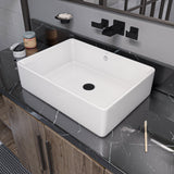 ALFI brand 1.2 GPM Lever Waterfall Spout Bathroom Faucet, Modern, Black Matte, AB1796-BM