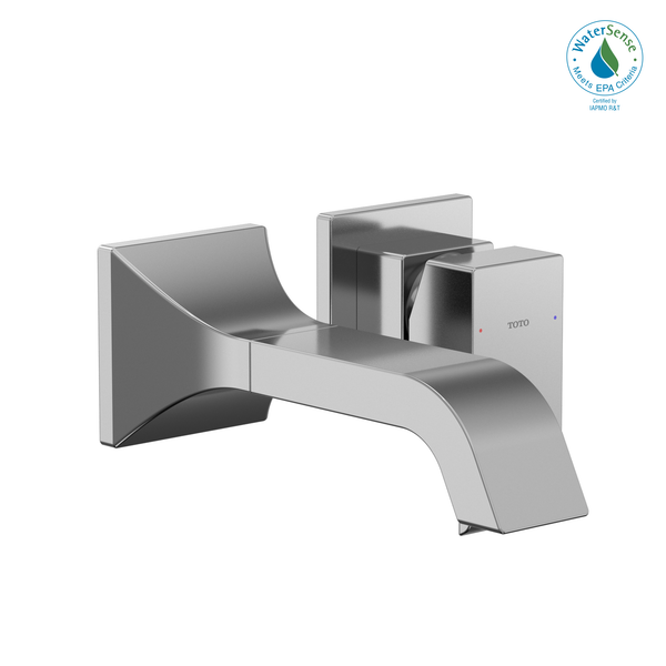 TOTO GC 1.2 GPM Wall-Mount Single-Handle Bathroom Faucet with COMFORT GLIDE Technology, Polished Chrome, Brass, TLG08307U#CP