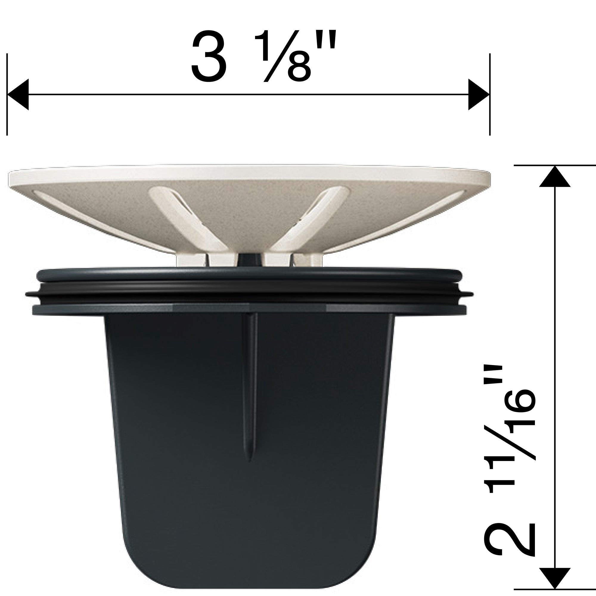 Blanco Essential Silgranit Color-Matched Disposal Flange Drain Insert with Waste Scraper Product Image