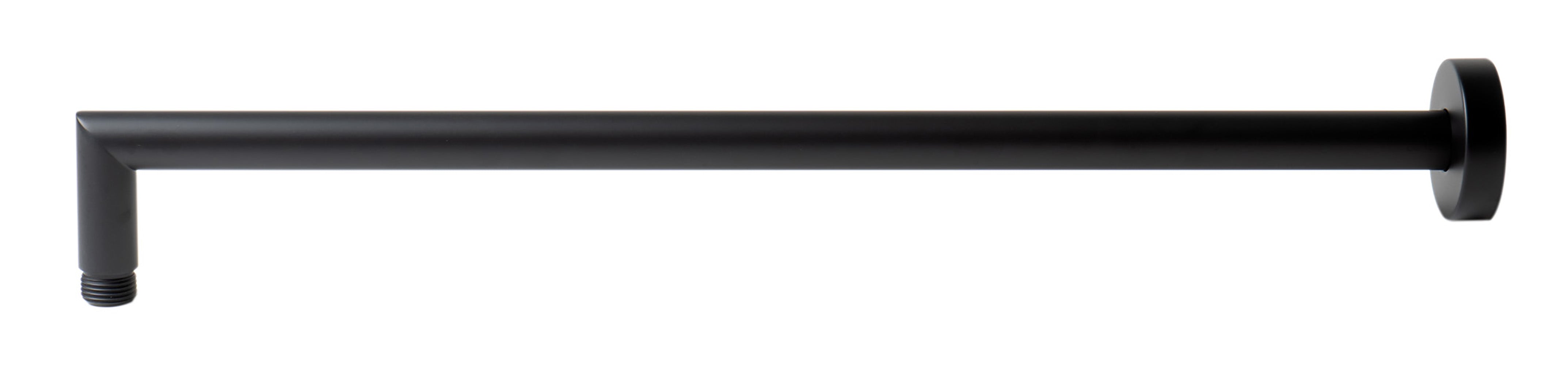 ALFI brand ABSA20R-BM Black Matte 20" Round Wall Shower Arm, Brass