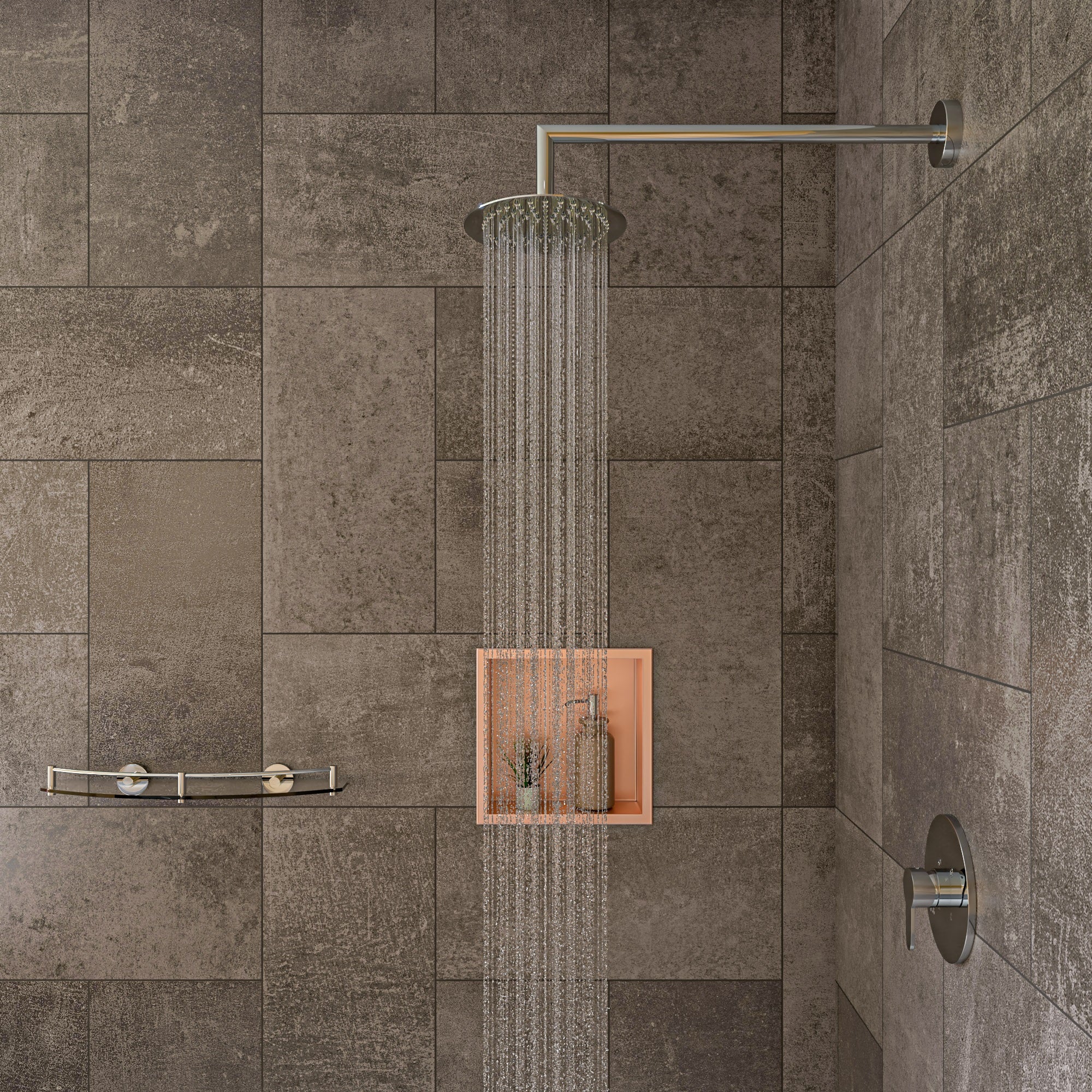 ALFI brand AB3001-PC Polished Chrome Shower Valve Mixer with Rounded Lever Handle, Brass