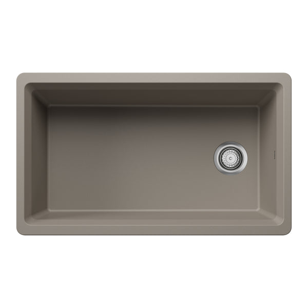 Blanco Inteos 33" Undermount Silgranit Workstation Kitchen Sink, Truffle, No Faucet Hole, 443315